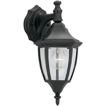 Designers Fountain 2461-BK Today's Home Outdoor Wall Lantern Sconce, 14.25in H, Black