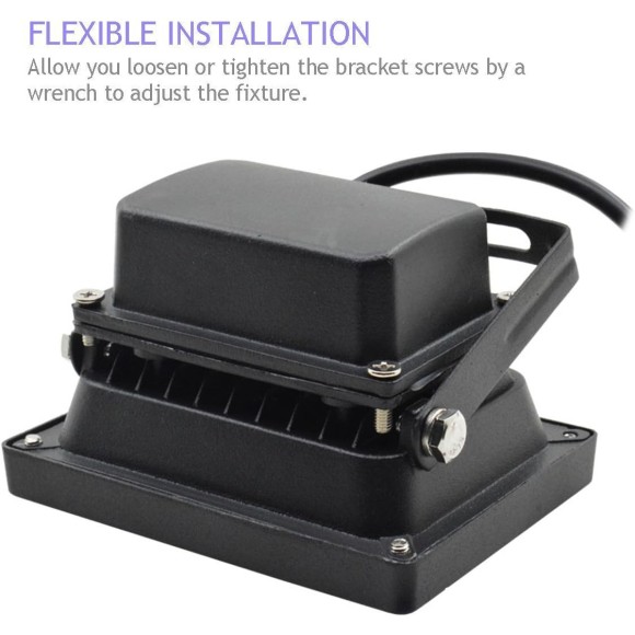 10w 12v Ac or Dc Warm White Led Flood Light Waterproof Outdoor Lights 750lm 80w Halogen Bulb Equivalent Black Case