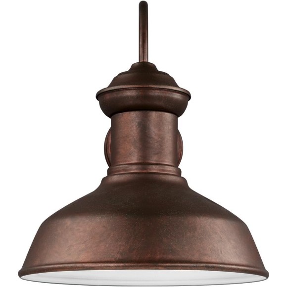 Sea Gull Lighting 8647701-44 Fredricksburg One-Light Outdoor Wall Lantern, Weathered Copper Finish,Large