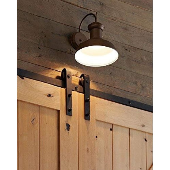 Sea Gull Lighting 8647701-44 Fredricksburg One-Light Outdoor Wall Lantern, Weathered Copper Finish,Large