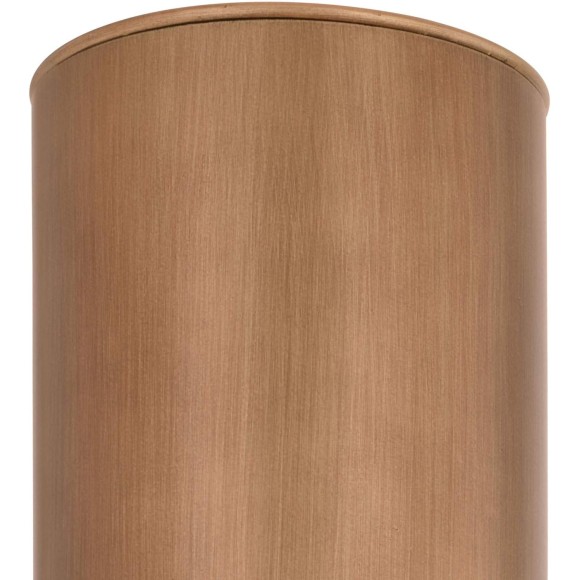 Chiasso Modern Outdoor Porch Light, 5" W x 14.25" H 2-Light Gold Brass Cylinder Wall Sconce, Up and Down Wall Light for Porch, Patio, Deck, or Front Door