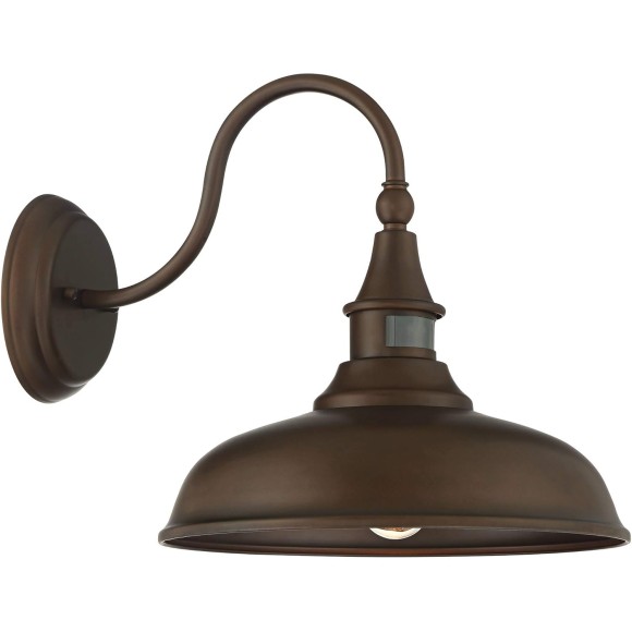 Gough Rustic Farmhouse Outdoor Barn Light Fixture Bronze 12 1/2" Motion Sensor for Exterior House Porch Patio Outside Deck Garage Yard Front Door Garden Home