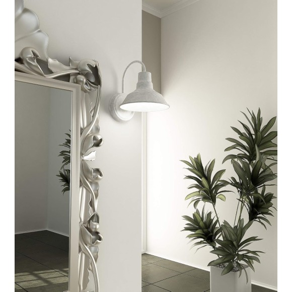 Galvanized Gooseneck LED Wall Sconce Barn Light Fixture - Industrial Antique Farmhouse Style - Vintage Patio Porch Wall Mount Light - Indoor/Outdoor - UL Listed - 9W 800lm Cool White (2PCK)