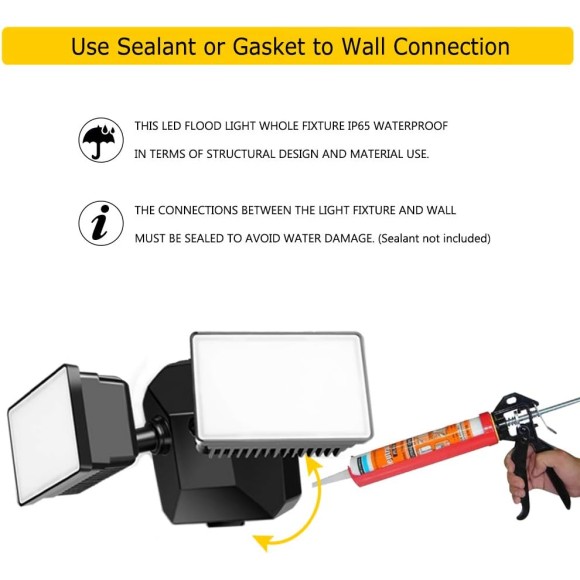 Dimmable Security Flood Lights, Switch-Controlled, Hardwired LED Flood Light 24-Watt (250W Equivalent) Wall Dimmer Change Brightness
