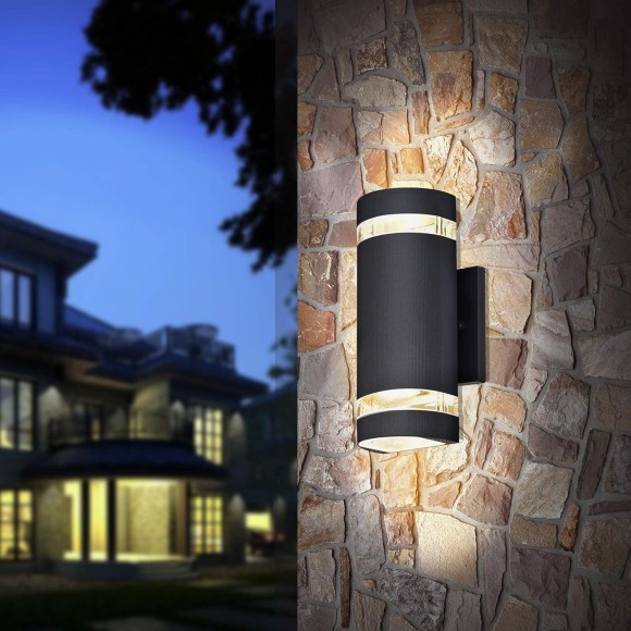 Outdoor Wall Lights, Outdoor Lighting Fixtures Wall Mount - Front Door Lights 6000k - Up Down Light Fixture for Porch, Patio, Garage