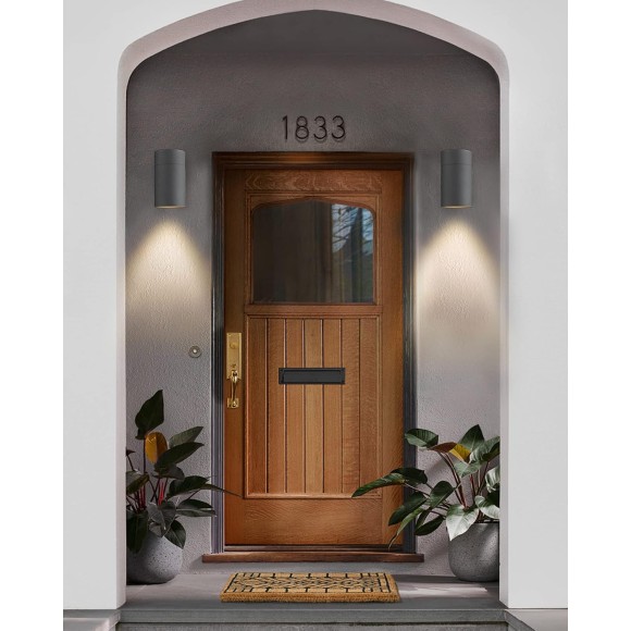 Outdoor Wall Light, Exterior Wall Sconce, Outside Wall Light Fixtures with Matte Black for Porch Garage Patio Doorway Entryway House -1 Pack