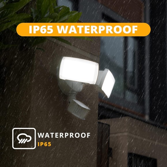 Smart WiFi LED Security Light Motion Sensor Outdoor, Works with Alexa/Google,3000LM,2700-6500K,Waterproof Exterio Light,Flood Light with APP Control for Backyad Yard Patio