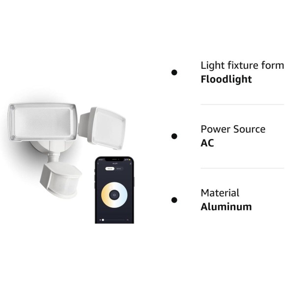 Smart WiFi LED Security Light Motion Sensor Outdoor, Works with Alexa/Google,3000LM,2700-6500K,Waterproof Exterio Light,Flood Light with APP Control for Backyad Yard Patio