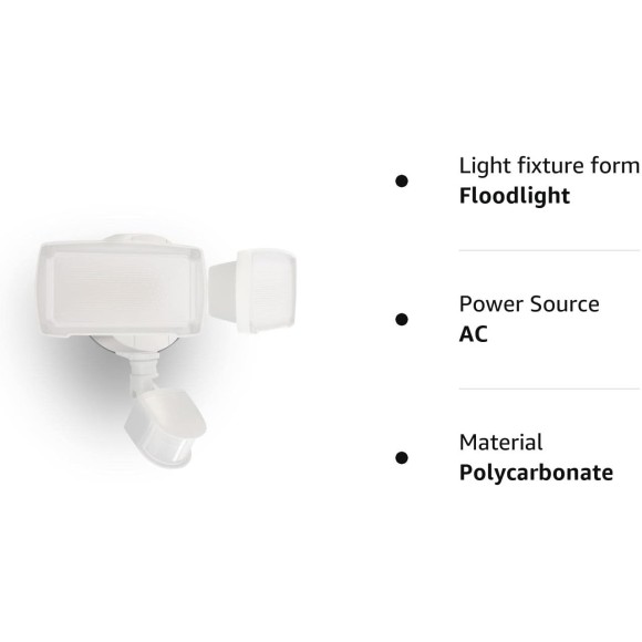 19W LED Security Lights Motion Sensor Light Outdoor, 2000LM Motion Flood Light, 5000K, IP65 Waterproof, 2 Adjustable Head Motion Detector Security Light for Exterior,Outside,Garage,Yard(White)