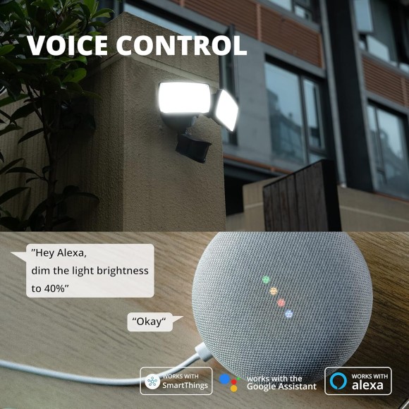 Smart WiFi LED Security Light Motion Sensor Outdoor, Work with Alexa/Google/SmartThings, 3000LM,2700-6500K,Waterproof,Flood Light with APP Control Perfect for Yard,Exterio