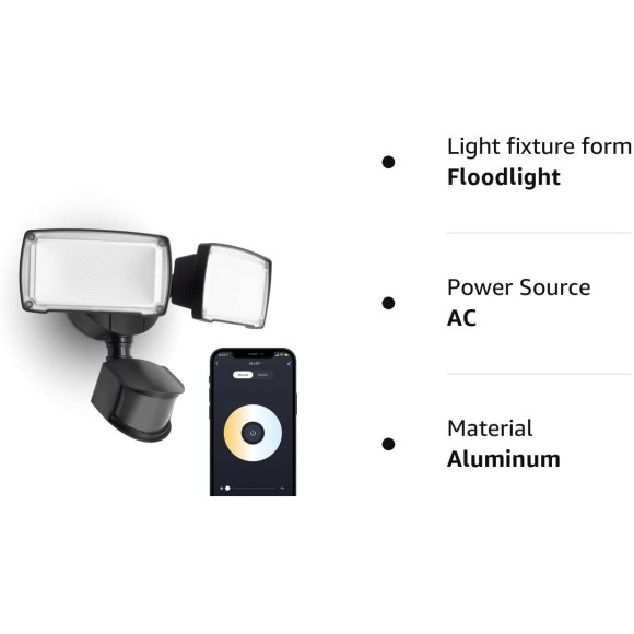 Smart WiFi LED Security Light Motion Sensor Outdoor, Work with Alexa/Google/SmartThings, 3000LM,2700-6500K,Waterproof,Flood Light with APP Control Perfect for Yard,Exterio