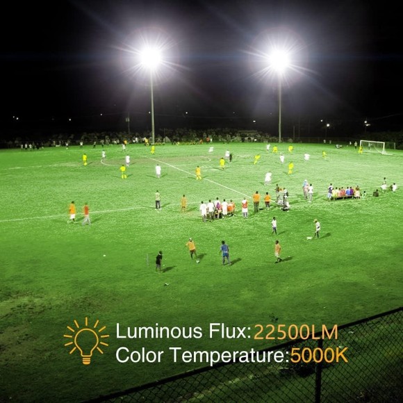 200W LED Flood Light 2 Pack, 22500lm Super Bright Security Lights, IP66 Waterproof Outdoor Flood Light, 5000K Daylight White Floodlight for Yard, Garden,Basketball Court, Arena
