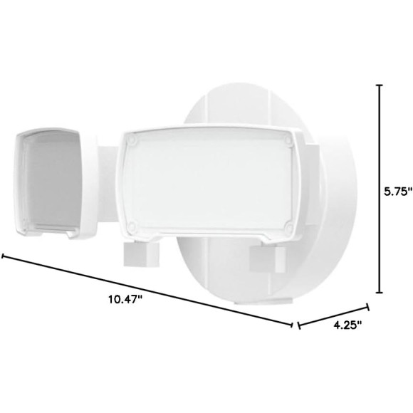 2-Pack 19W LED Security Light Outdoor, 2 Adjustable Head, 2000LM, 5000K, IP65 Waterproof, Super Bright Flood Light with Photocell for Garage,Yard,Exterior,Entryway(White)