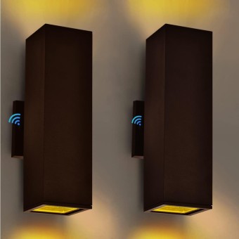2 Pack Up Down Outdoor Wall Lights, Patio Wall Light Fixture, Oil Rubbed Bronze Porch Lights Outdoor Wall, Anti Rust Waterproof Outdoor Wall Sconce for Garage, Balcony, Backyard - ETL