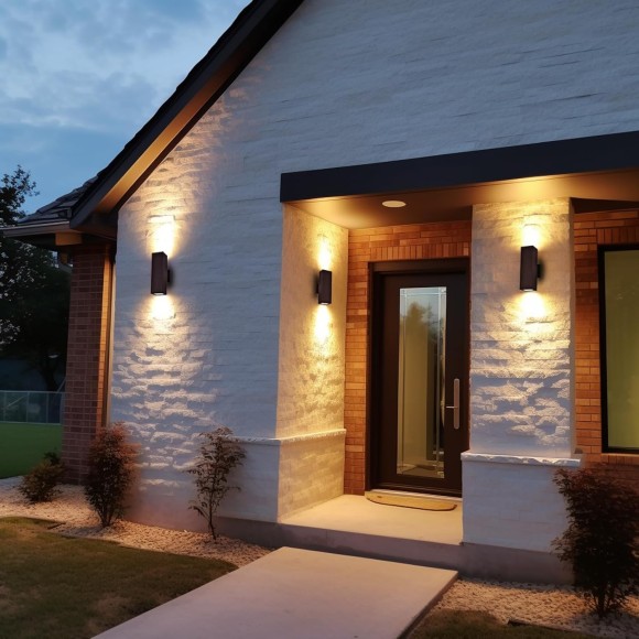 2 Pack Up Down Outdoor Wall Lights, Patio Wall Light Fixture, Oil Rubbed Bronze Porch Lights Outdoor Wall, Anti Rust Waterproof Outdoor Wall Sconce for Garage, Balcony, Backyard - ETL