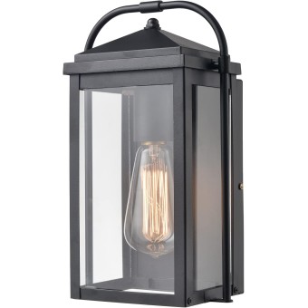 Outdoor Wall Lights Black Anti-Rust Exterior Wall Sconce Light Fixture Waterproof Clear Glass Outdoor Wall Lantern Light for Patio, Porch, Garage, Front Door