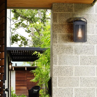 Outdoor Wall Lights Black Anti-Rust Exterior Wall Sconce Light Fixture Waterproof Clear Glass Outdoor Wall Lantern Light for Patio, Porch, Garage, Front Door