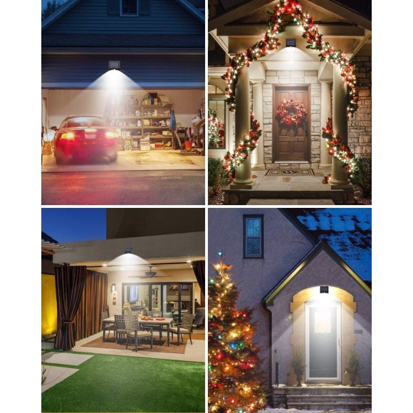 4 Pack Solar Motion Lights Outdoor, 3 Modes/100LED Solar Security Lights Wireless IP65 Waterproof Solar Motion Sensor Lights Solar Wall Lights Outdoor Lights for Front Door, Backyard, Garage, Deck