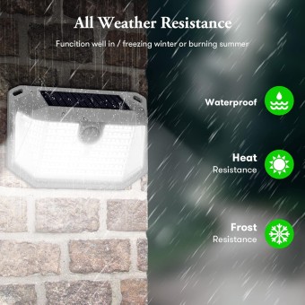 Solar Outdoor Lights - 4-Pack Super Bright 178 LEDs Motion Sensor Security Lights with 270° Wide Angle/3 Modes IP65 Waterproof Solar Powered Wall Lights for Patio Garden Garage Yard Front Door