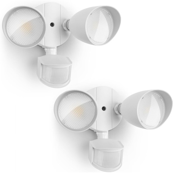 2 Pack 32W 2500 Lumen LED Security Lights Motion Sensor Light Outdoor, 5000K Daylight, IP54 Waterproof, Dusk to Dawn, Motion Detector Flood Light for Garage, Yard, Porch-White