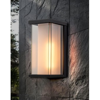 Porch Lights Outdoor Wall Sconce, Exterior Light Fixtures with Acrylic Glass, Mate Black Modern Patio Lights Fixture for House, Waterproof Wall Lantern for Garage, Entryway, Hallway, Garden
