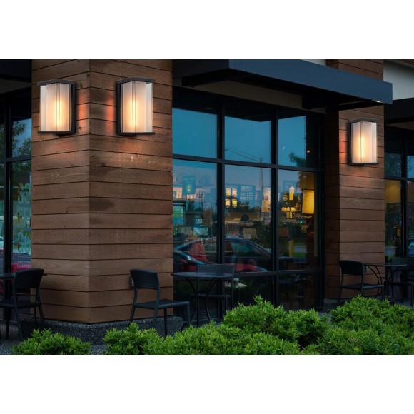Porch Lights Outdoor Wall Sconce, Exterior Light Fixtures with Acrylic Glass, Mate Black Modern Patio Lights Fixture for House, Waterproof Wall Lantern for Garage, Entryway, Hallway, Garden