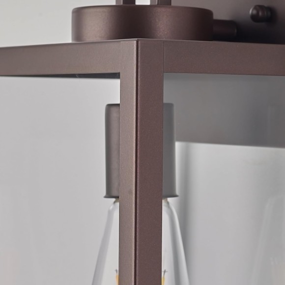 Large Outdoor Wall Lantern 2 Pack, Oil Rubbed Bronze Exterior Lights Fixture, Clear Glass Outside Wall Light for House Garage Doorway Patio Porch