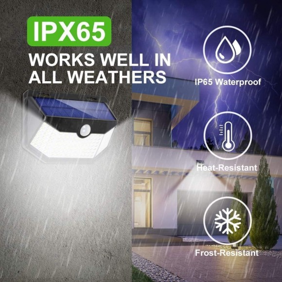 Solar Outdoor Lights, Ip65 Waterproof Solar Wall Lights, Solar Powered Lights Outside, Upgraded PIR Motion Sensor Spot Lights for Outdoor(8 Pack)