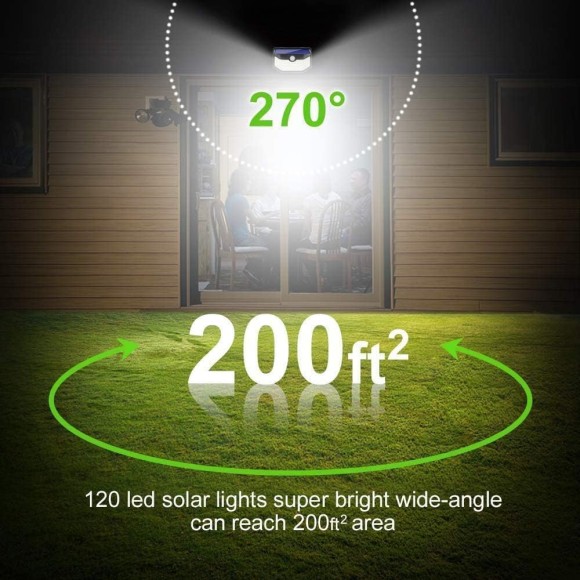 Solar Outdoor Lights, Ip65 Waterproof Solar Wall Lights, Solar Powered Lights Outside, Upgraded PIR Motion Sensor Spot Lights for Outdoor(8 Pack)