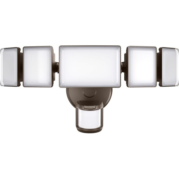 100W LED Security Light Motion Sensor Outdoor Light, Motion Flood Light Dusk to Dawn, 10000LM Super Bright 6500K Exterior Motion Detector Flood Light Outside for Garage Yard Porch IP65, Brown