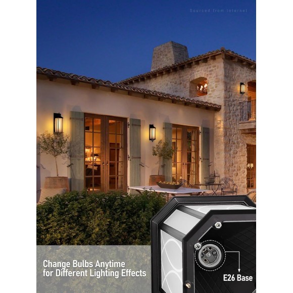 Extra Large 23Inch Outdoor Wall Lights, Classical Style Wall Lantern, Max 60W E26 Base, Exterior Light Fixtures Wall Mount, Porch Light, Wall Sconce for Patio Garage Stairs, Oil Rubbed Bronze