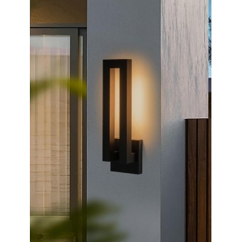 Modern Outdoor Wall Lights, 18 inch LED Long Wall Sconce, Black Exterior Led Porch Light Fixture Wall Mount, Waterproof Outdoor Sconce Lighting for House, Patio